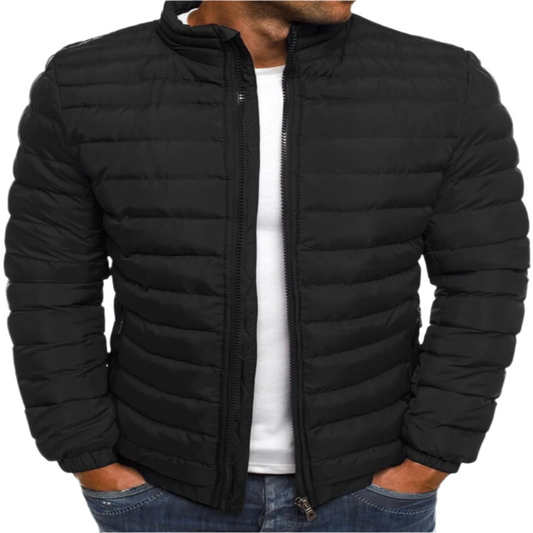 Veste Hiver Homme – Matelassée Légère avec Capuchon et Fermeture Éclair - LuxeStyle