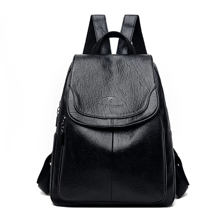 Sac à dos cuir femme noir réglable - LuxeStyle