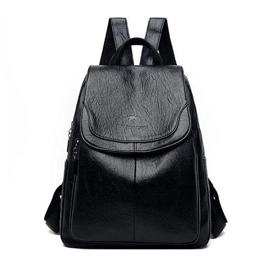 Sac à dos cuir femme noir réglable - LuxeStyle