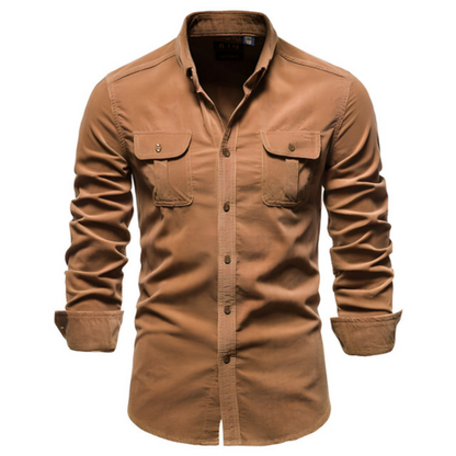 Chemise casual homme manches longues