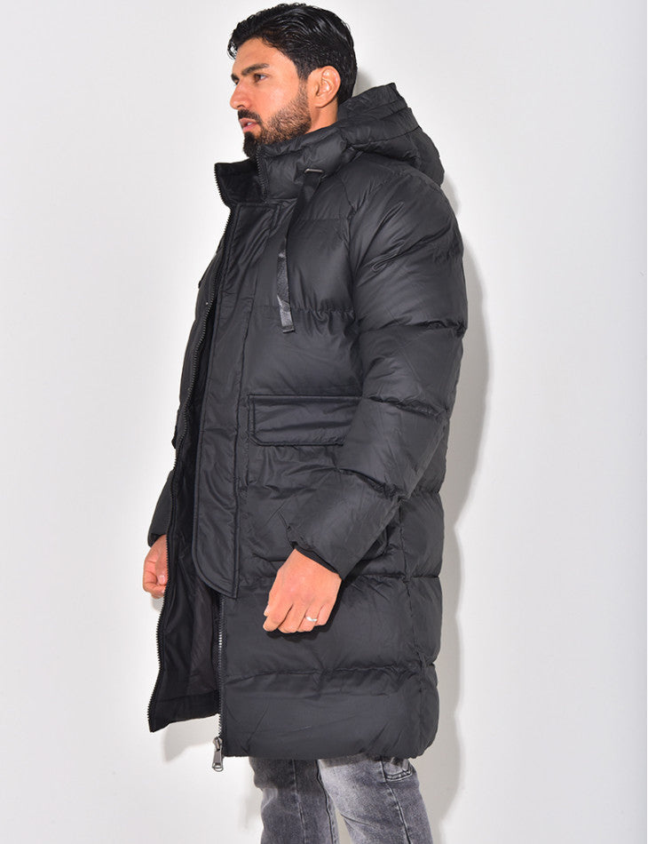 Manteau Hiver Homme Capuche Noir