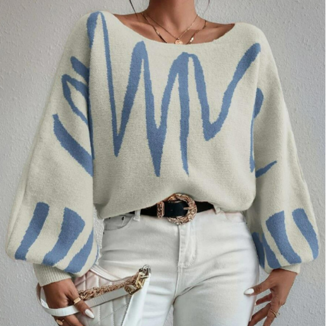 Pull Rayé Élégant Femme