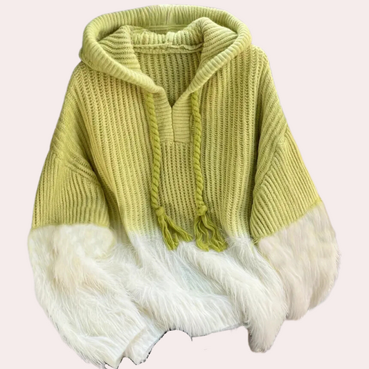 Pull Tricot Bicolore Élégant pour Femme - LuxeStyle