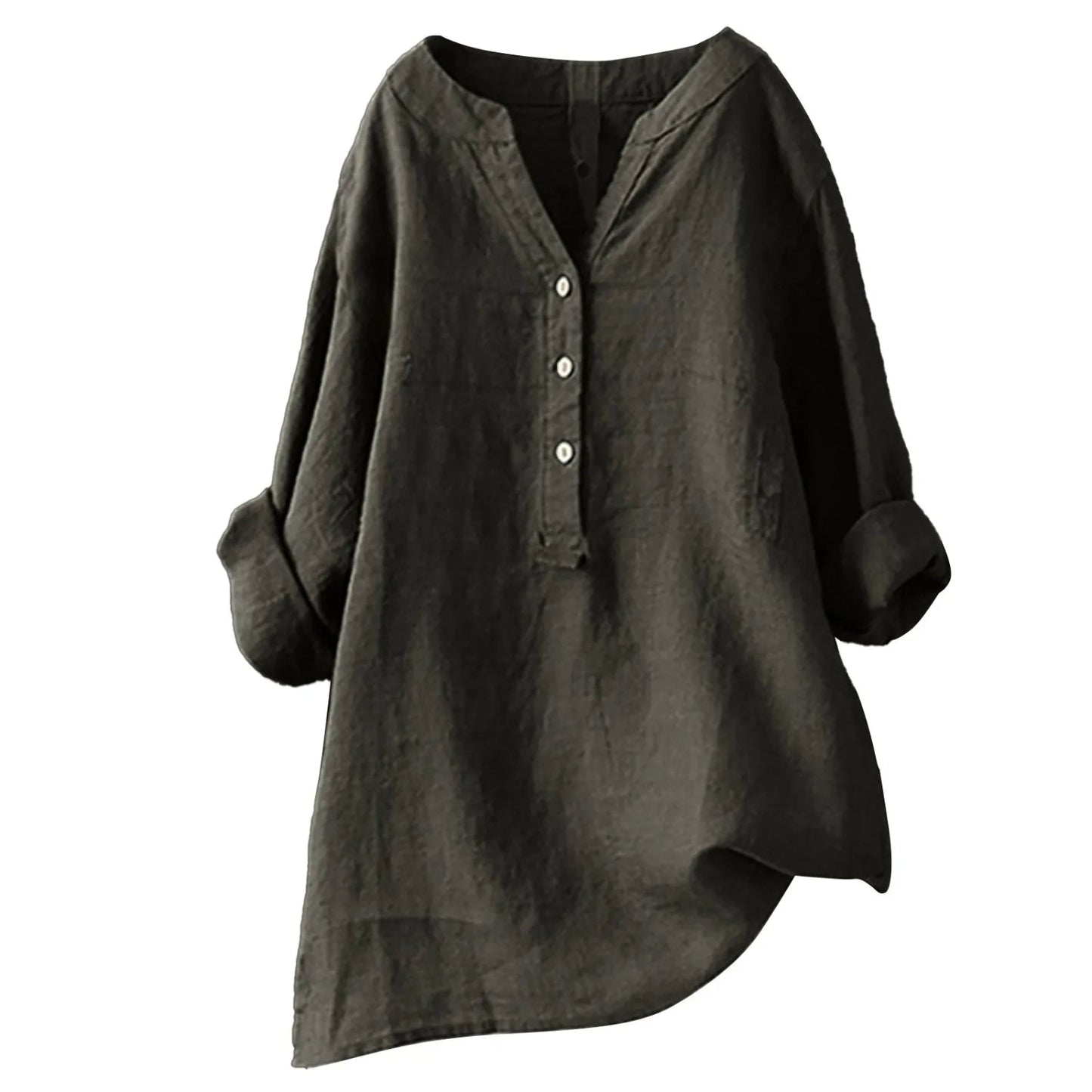 Blouse Femme Élégante - Tissu Doux et Aéré, Col Rouge Vibrant & Style Chic