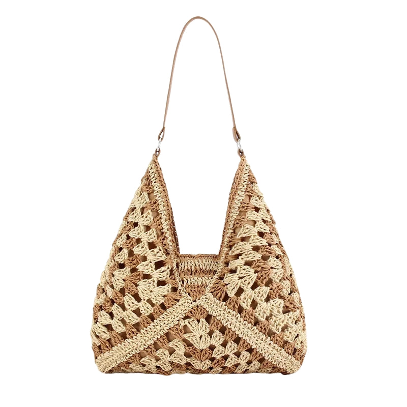 Sac Tressé Chic en Forme Triangulaire