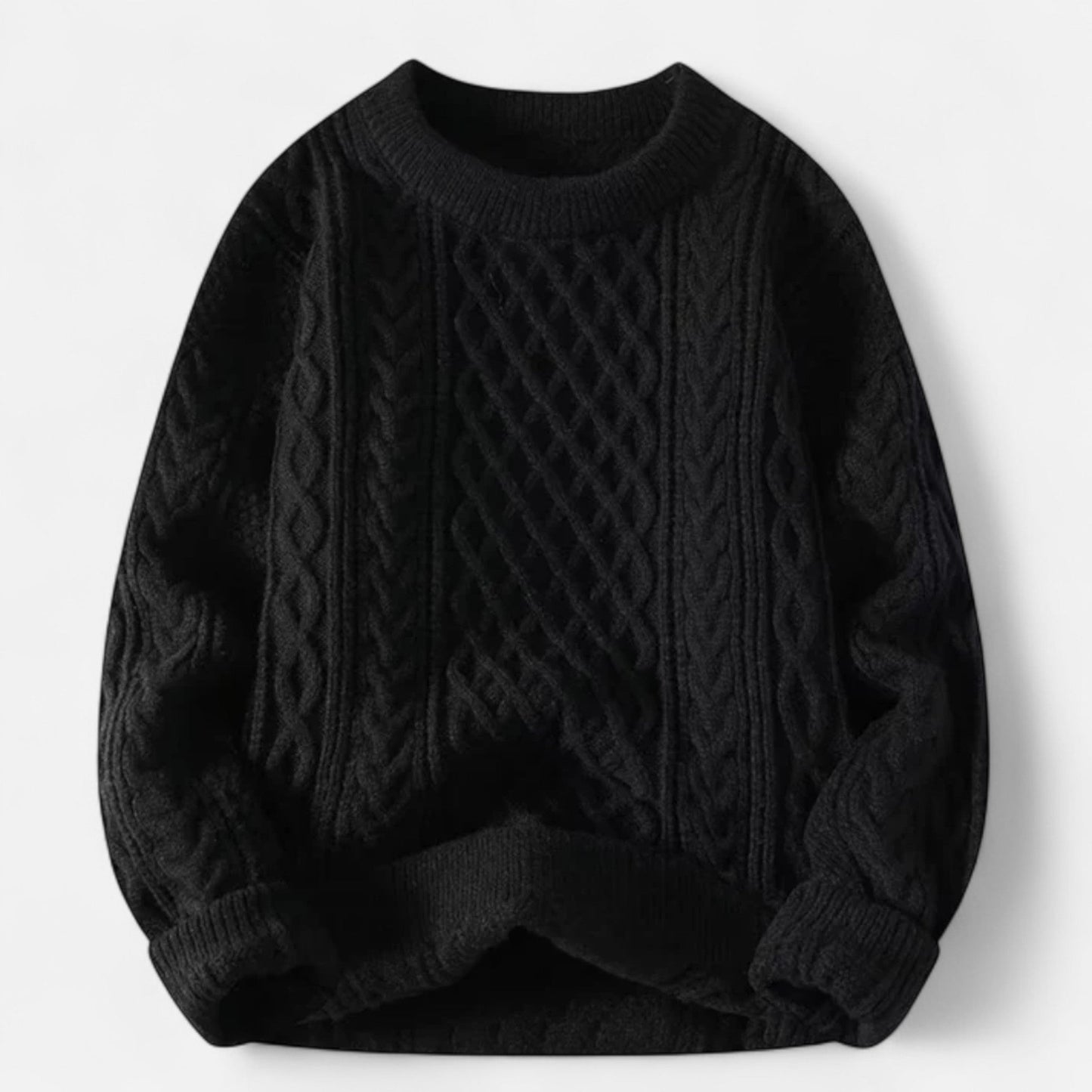 Pull en Laine Rouge à Col Rond pour Homme → Pull Laine Écarlate Col Arrondi Homme