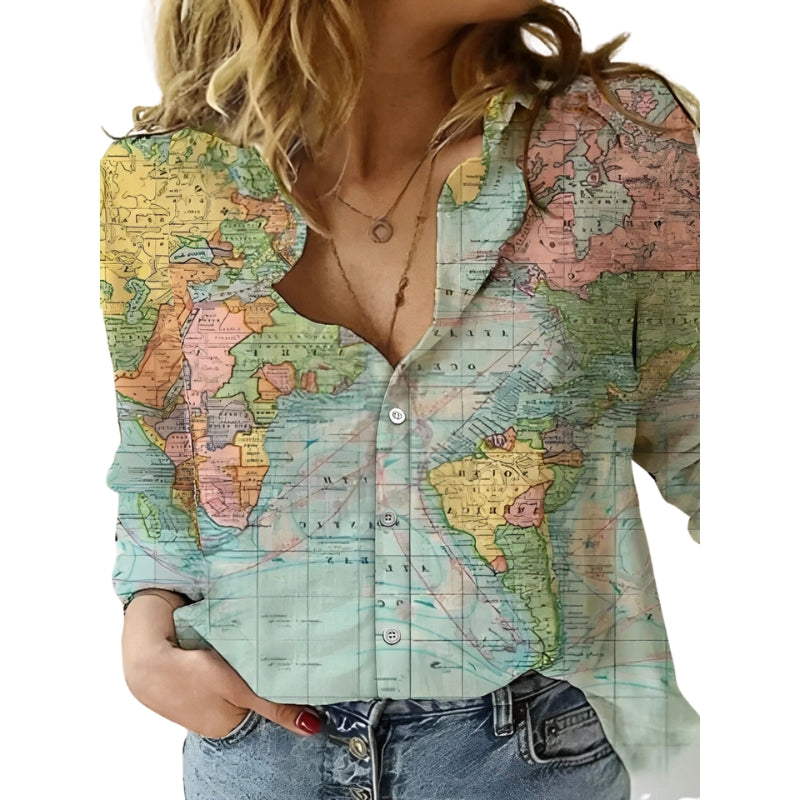 Blouse Féminine à Manches Longues Élégante - LuxeStyle