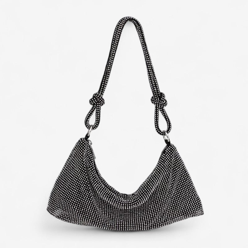 Sac à main élégant strass avec poignée et grand volume