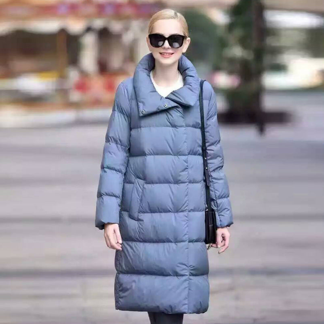 Doudoune Femme Élégante à Col Montant