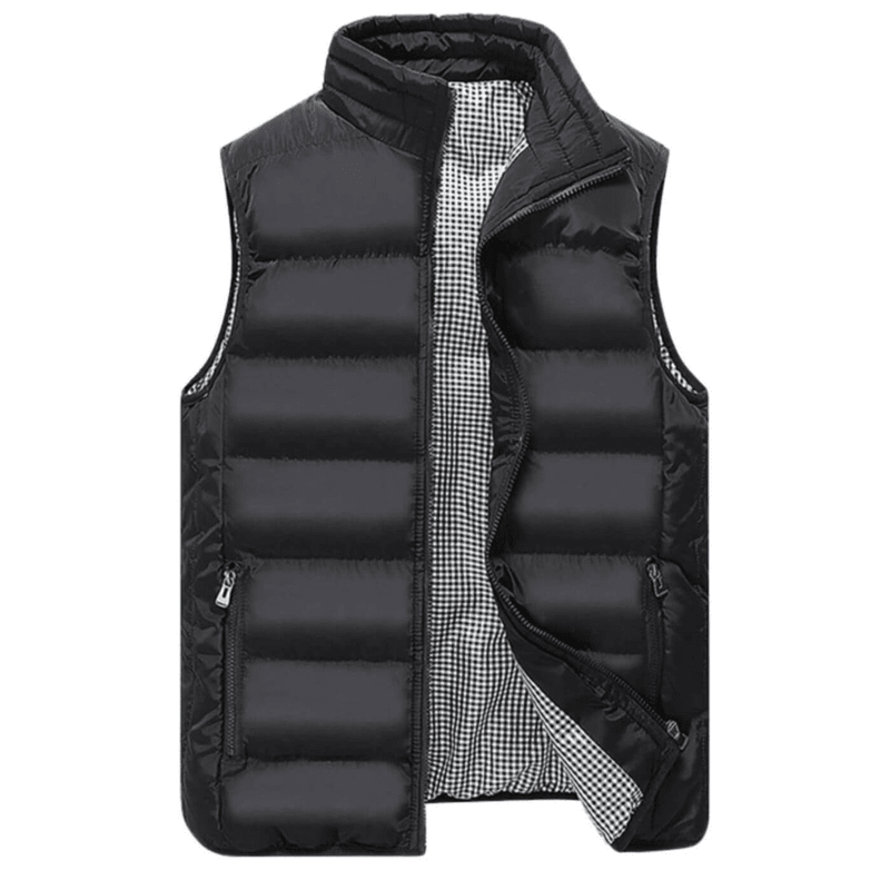 Gilet douillet sans manches marine pour homme