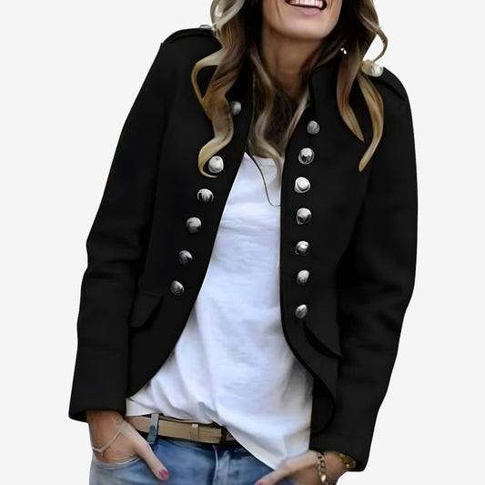Veste Femme Hiver avec Poches et Fermeture Boutons - LuxeStyle