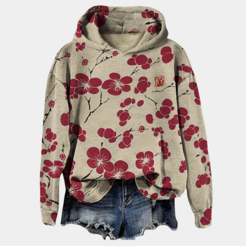 Sweat à capuche Fleur Féminin Hiver