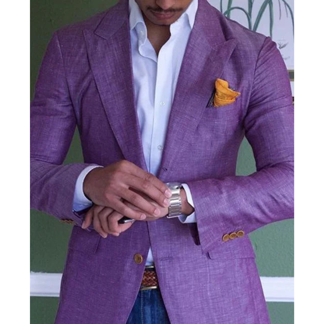 Blazer Élégant Homme Manches Longues