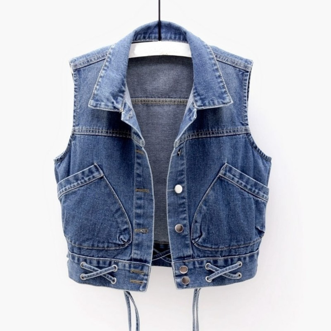 Gilet Denim Femmes Décontracté