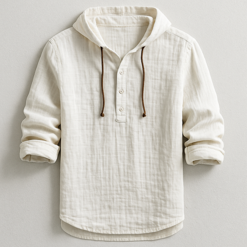 Chemise à Capuche Coton Homme - Léger et Confortable au Style Casual