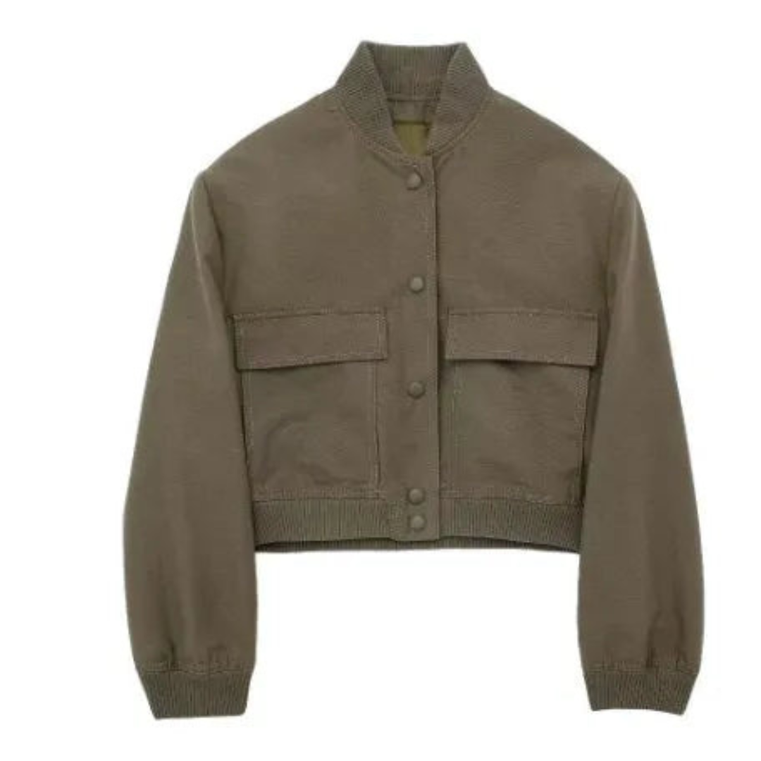 Veste Féminine Courte Col Arrondi