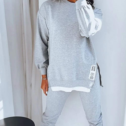 Ensemble Sport Femme - Survêtement Douillet avec Haut à Manches Longues & Pantalon Élégant - LuxeStyle