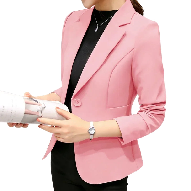 Blazer Chic Manches Longues Fermeture Éclair