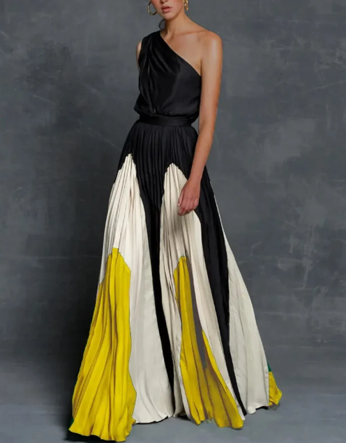 Robe de soirée chic asymétrique pour femme grande taille