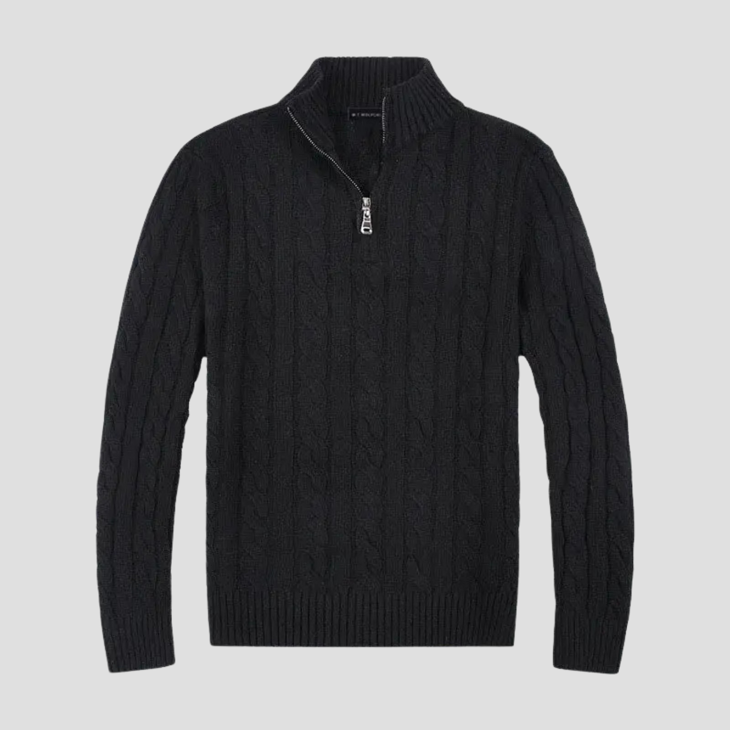 Pull en laine mélangeé gris anthracite pour homme sportif