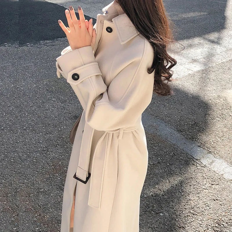 Manteau Femme Hiver Élégant Long