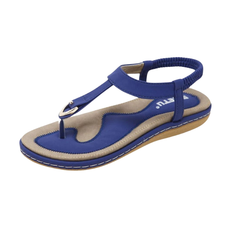 Sandales Confort à Semelle Plate avec Fermeture Réglable