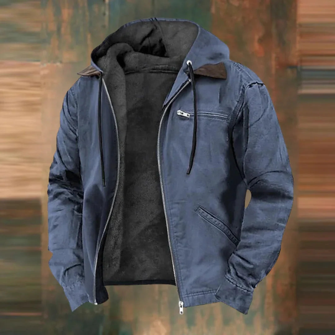 Veste en coton brun casual pour homme