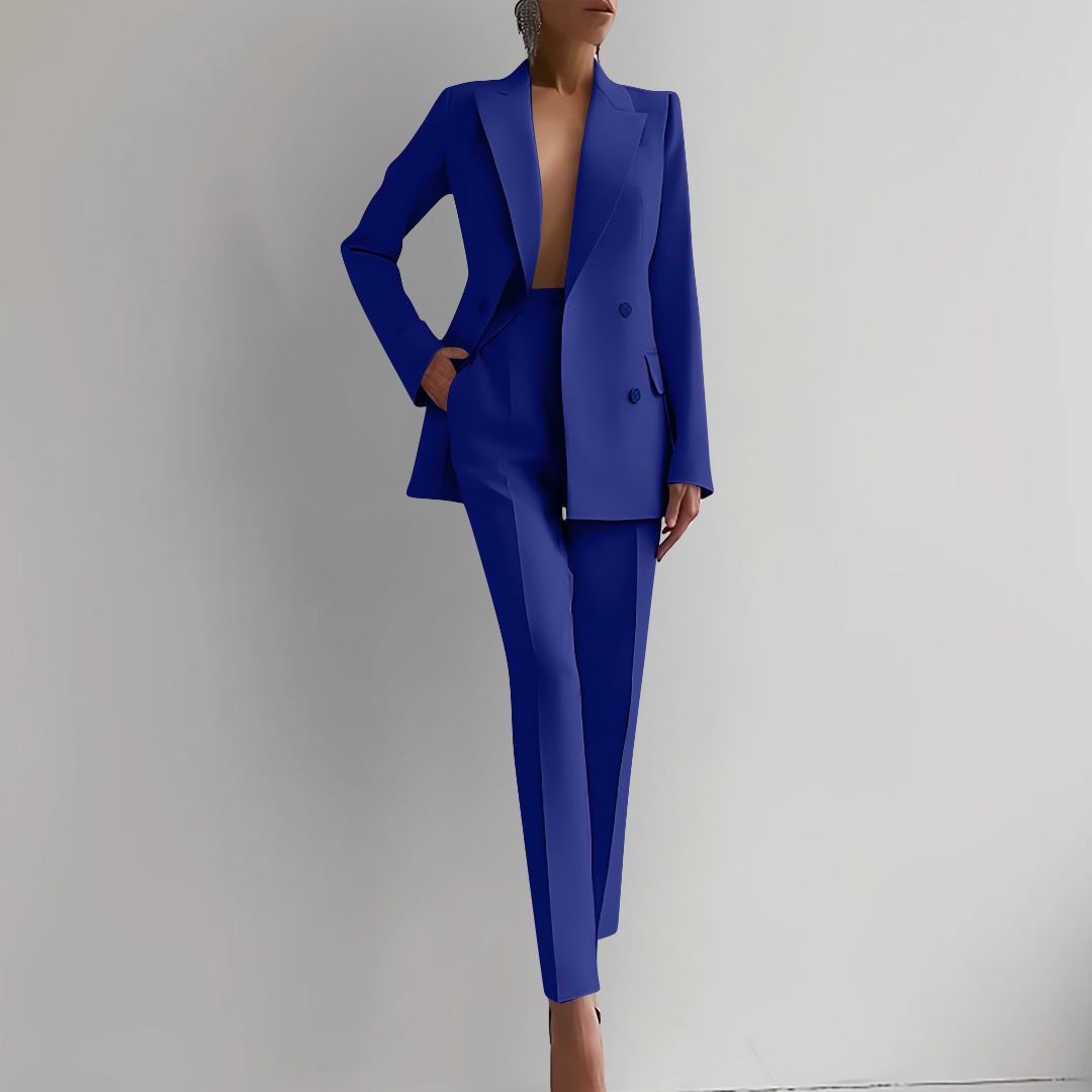 Costume Femme Rose Veste et Pantalon Chic