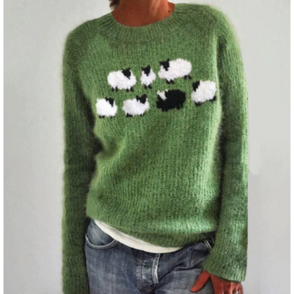 Pull Femme Hiver Chaud Col Rond