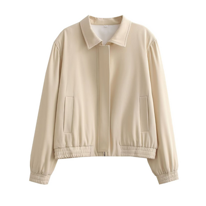 Veste Bomber Casual Chic Avec Poches Côtelées