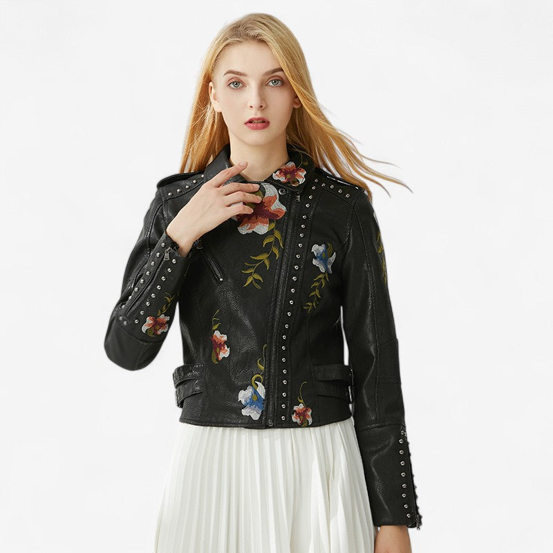 Veste Zippée Fleuri Élégante - LuxeStyle