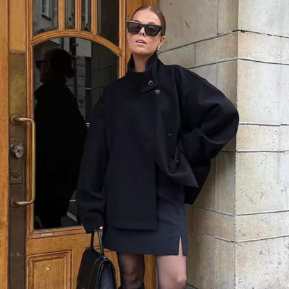 Manteau Femme Courts Élégants et Pratiques à Fermeture Double