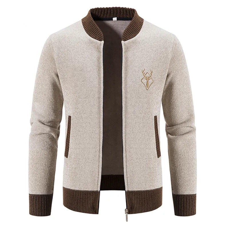 Veste zippée taille slim avec manches longues et poches pratiques