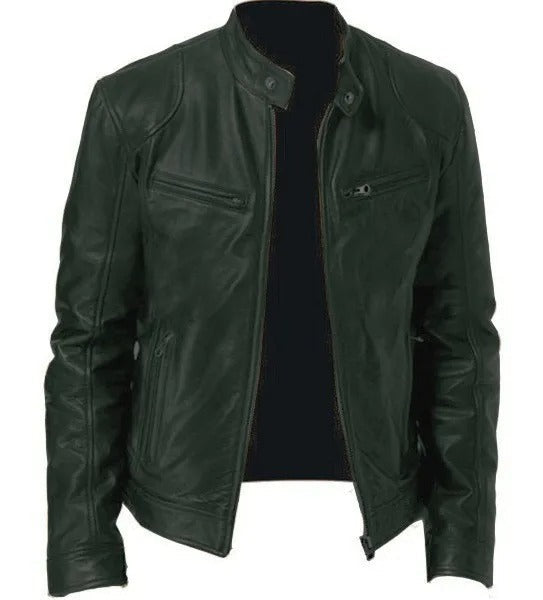 Blouson Cuir Noir Homme Éclair Rapide