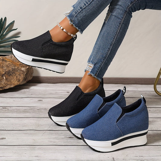 Chaussures décontractées en jeans avec semelle grip - LuxeStyle