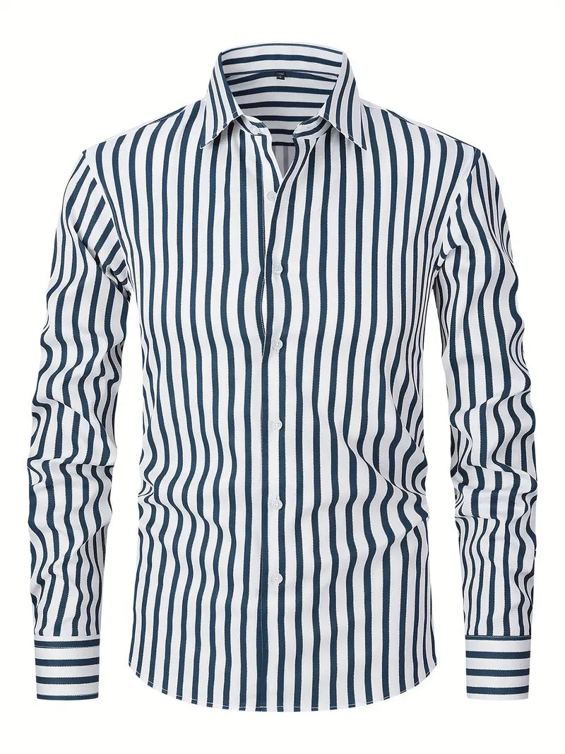Chemise Streepée Classique pour Hommes
