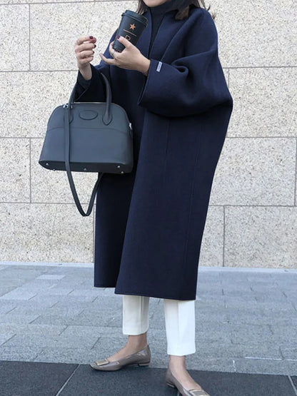Manteau Femme Hiver Élégant Sans Fermeture