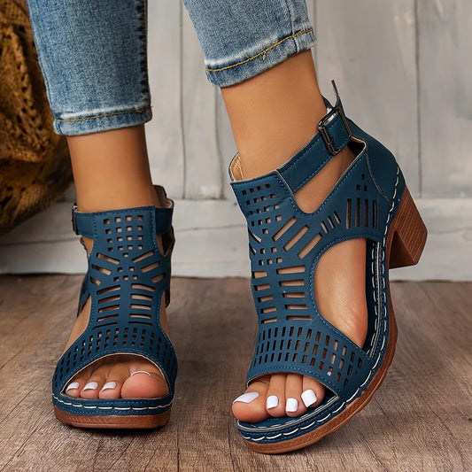 Sandales Femmes Élégantes à Talons Hauts avec Décors Raffinés - LuxeStyle
