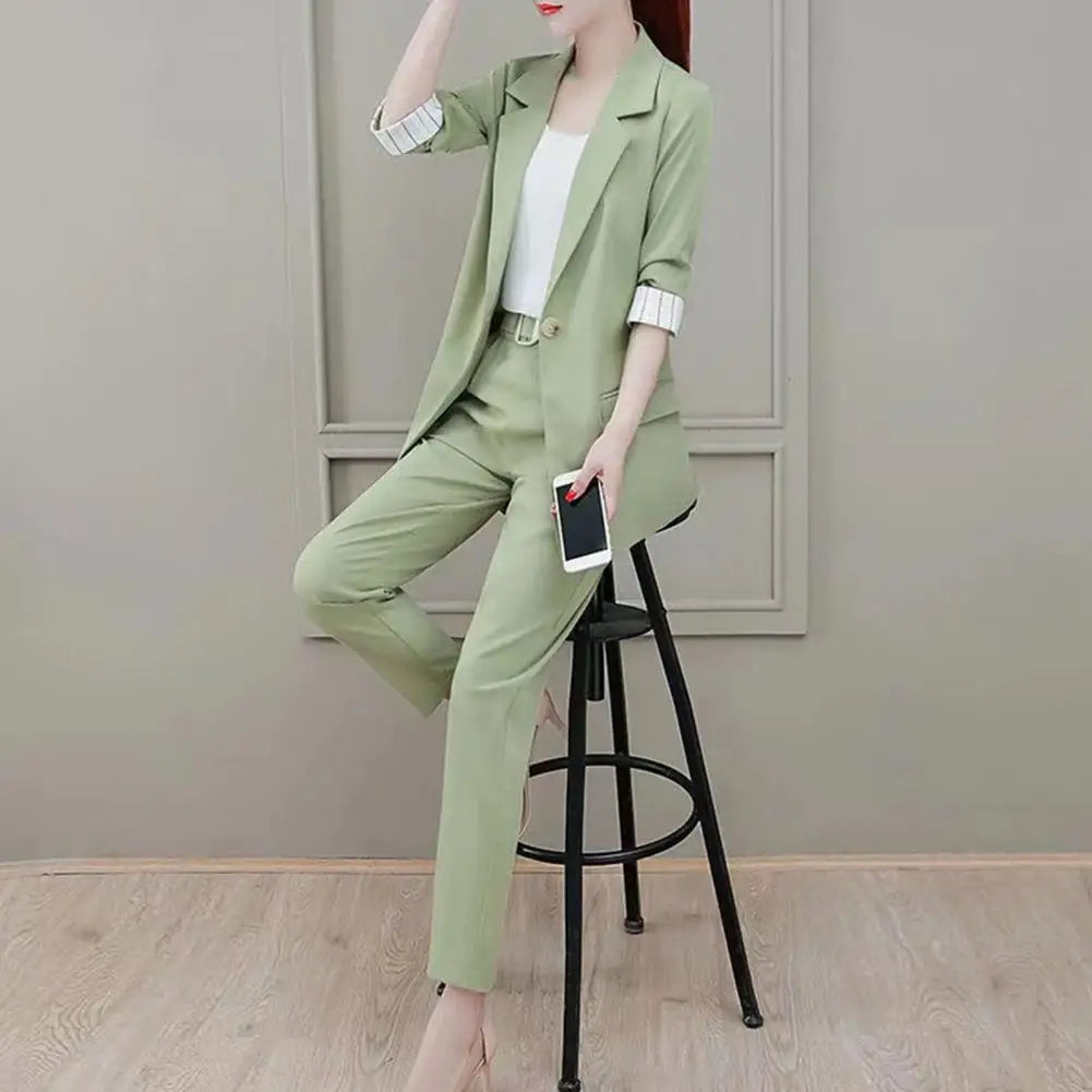 Costume Blazer Femme Élégant Trois Pièces - luxestyle