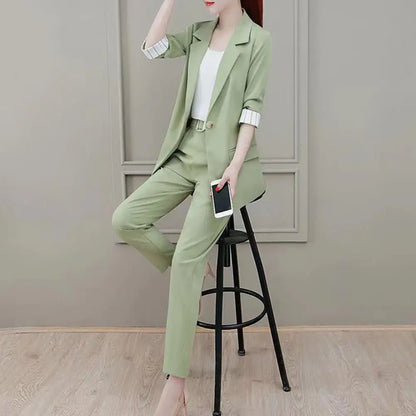 Costume Blazer Femme Élégant Trois Pièces - luxestyle