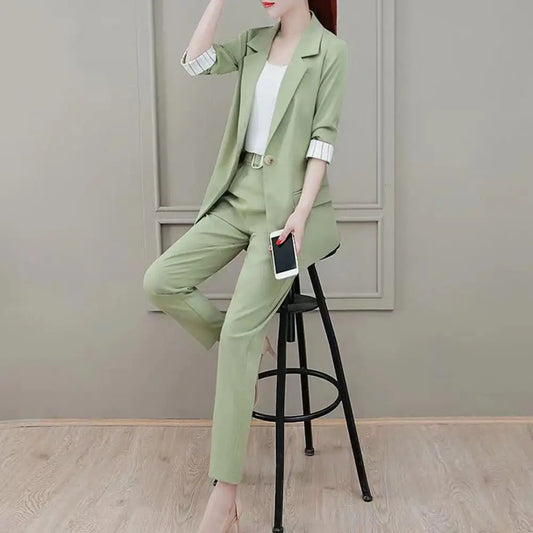 Costume Blazer Femme Élégant Trois Pièces - luxestyle