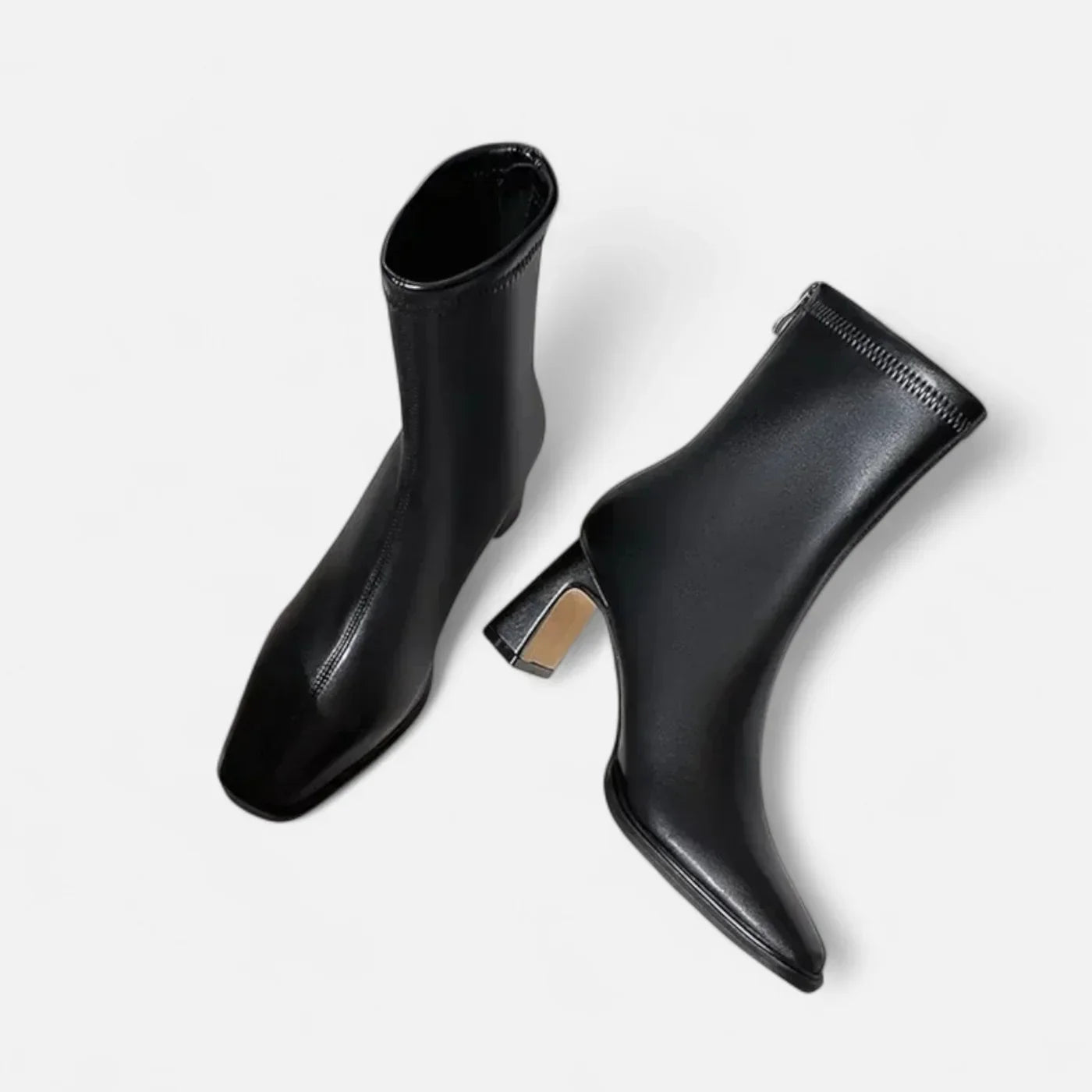 Bottines Femme Hiver Chic à Talon Épais avec Doublure Polaire