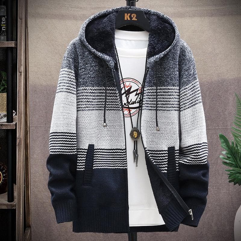 Blouson à capuche douillet pour homme | Fermeture éclair