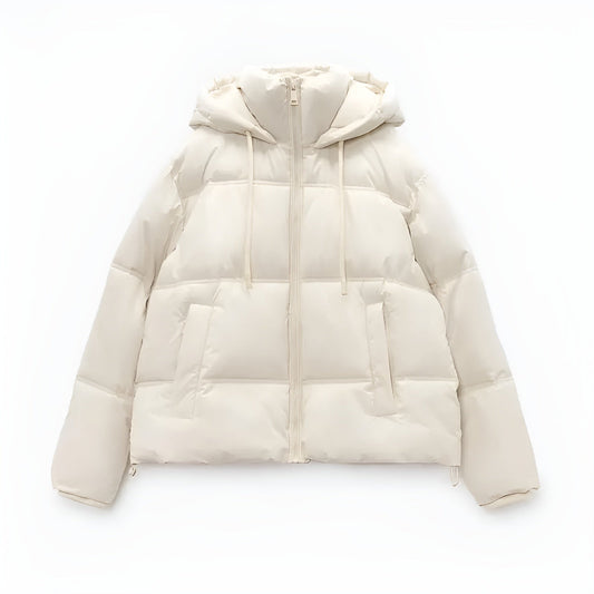Veste Hivernale Douillette avec Fermeture Éclair pour Femme - LuxeStyle