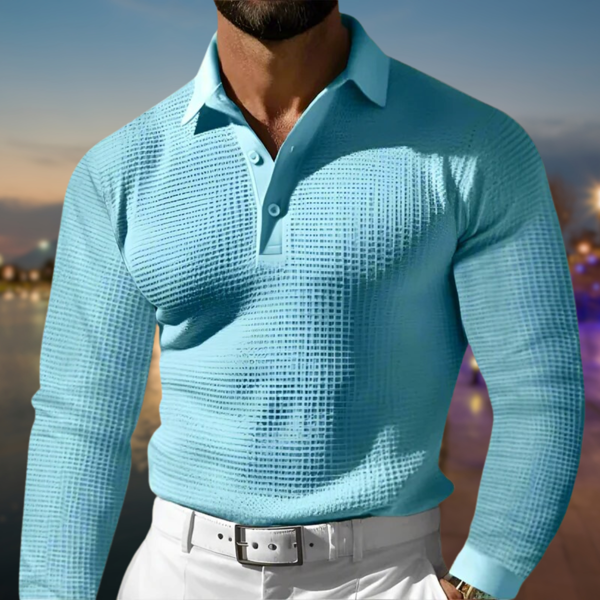 Polo Homme Confortable en Tricot Doux