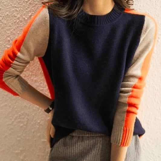 Pull Femme Rayé élégant - Coupe Slim & Coton Doux - LuxeStyle