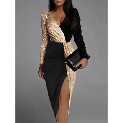 Robe de Femme Élégante à Paillettes | Taille Courte