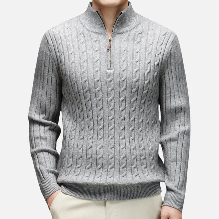 Pull Homme Col Polo Zippé Chaud et Stylish