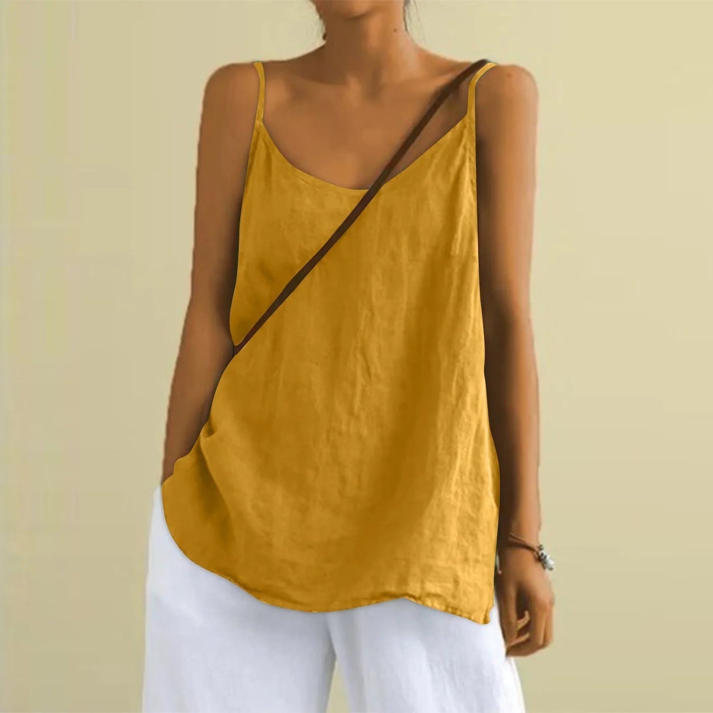 Top Décolleté Col V Été Femmes