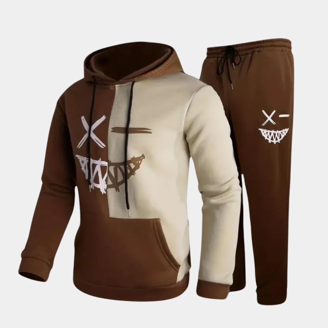 Tenue Sport Homme Complète avec Sweat Capuche et Pantalon